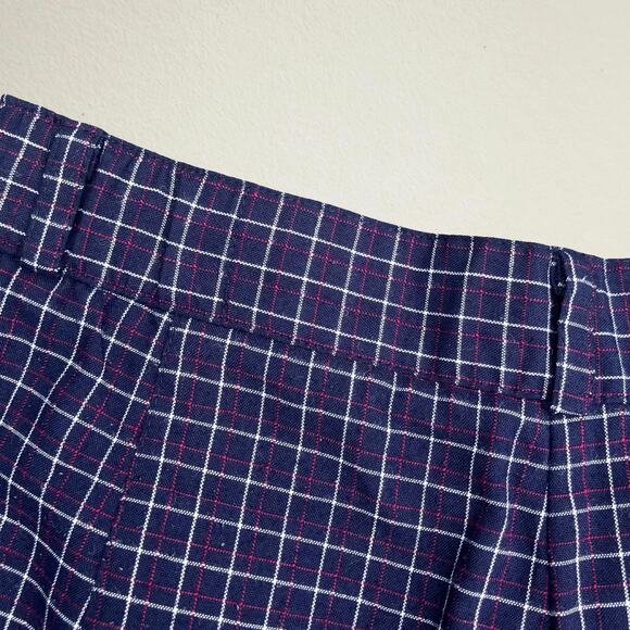 Vintage dark blue plaid golf shorts women's, Eastbrook size 6 preppy sporty - Picture 7 of 10
